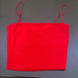 Red crop top